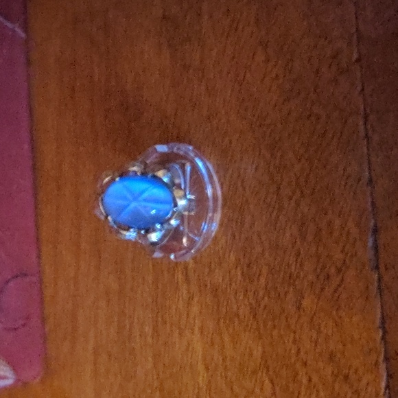 Sarah Cov. Signed & Stamped Vintage Ring Sarah Coventry Blue Oval Ring - Picture 3 of 17